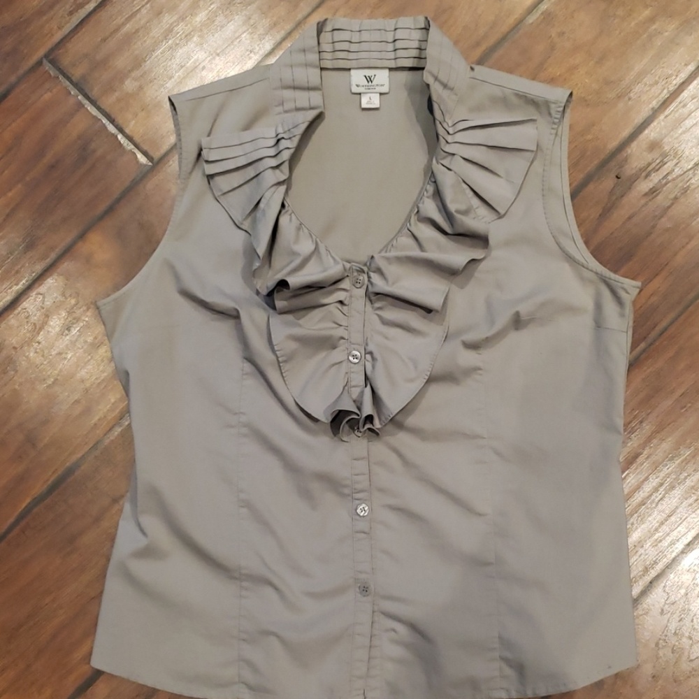 Button up sleeveless tank